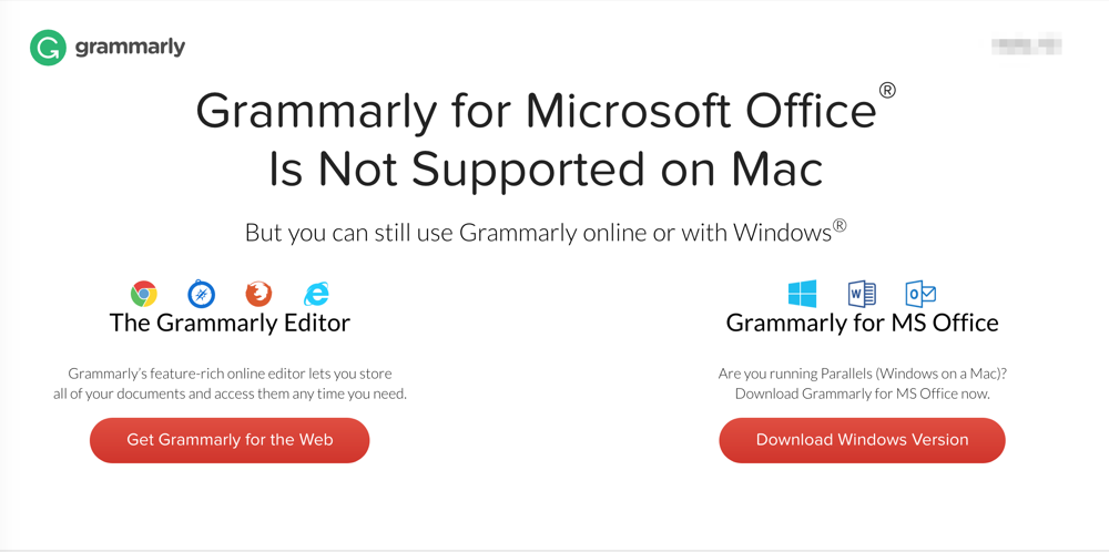grammarly on outlook mac